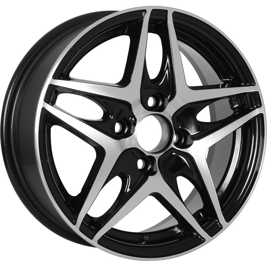 Tech Line 430 R14 / 5.5J PCD 4x100 ET 43 ЦО 60.1 Литые Черный с полированной лицевой повехностью