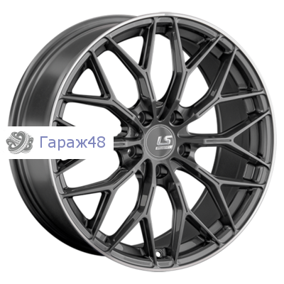 LS RC69 R18 / 8J PCD 5x114.3 ET 40 ЦО 67.1 Литые Графит с полированным ободом
