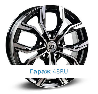 RST R106 R16 / 6.5J PCD 5x114.3 ET 50 ЦО 67.1 Литые Черный с полированной лицевой поверхностью