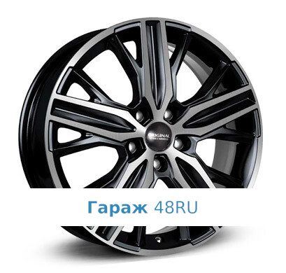 Skad KL-375 R18 / 6.5J PCD 5x114.3 ET 50 ЦО 54.1 Литые Черный с полированной лицевой поверхностью