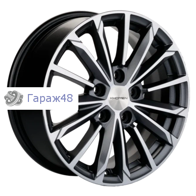 Khomen Wheels KHW1611 Octavia/Golf/Jetta R16 / 6.5J PCD 5x112 ET 50 ЦО 57.1 Литые Gray-FP