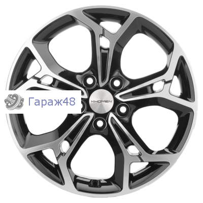 Khomen Wheels KHW1702 CX5/Seltos/Optima R17 / 7J PCD 5x114.3 ET 50 ЦО 67.1 Литые Black-FP