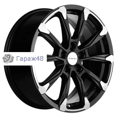 Khomen Wheels KHW1808 K5/Santafe R18 / 7.5J PCD 5x114.3 ET 50 ЦО 67.1 Литые Black-FP