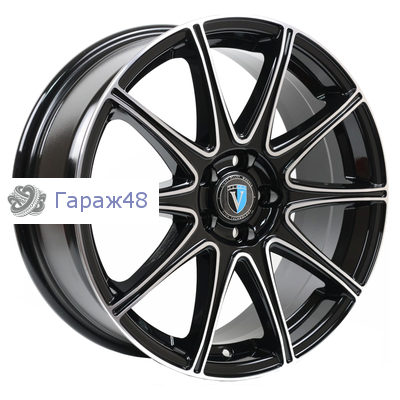 Venti 1716 R17 / 7J PCD 4x100 ET 40 ЦО 60.1 Литые Черный с полированной лицевой повехностью