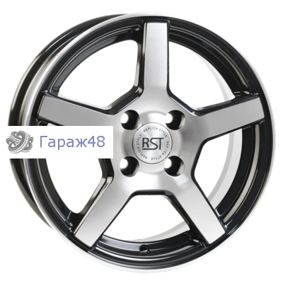 RST R024 R14 / 5.5J PCD 4x100 ET 40 ЦО 60.1 Литые Черный с полированной лицевой повехностью