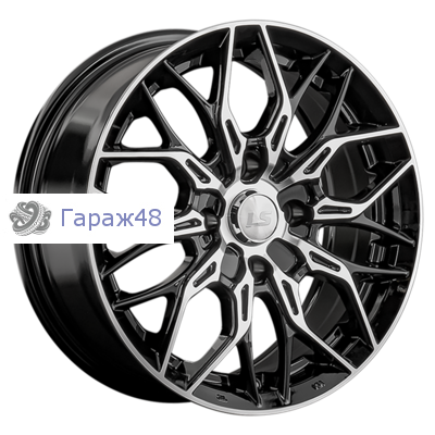 LS 1355 R15 / 6.5J PCD 4x108 ET 27 ЦО 65.1 Литые Черный с полированной лицевой поверхностью