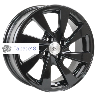 RST R055 R15 / 6J PCD 4x98 ET 33 ЦО 58.6 Литые Черный с полированной лицевой поверхностью