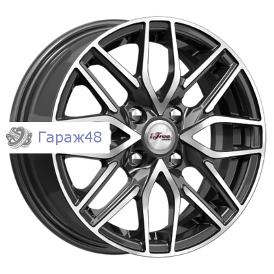 iFree Кайкос КС1001 R14 / 5.5J PCD 4x98 ET 30 ЦО 58.5 Литые Черный с полированной лицевой поверхностью
