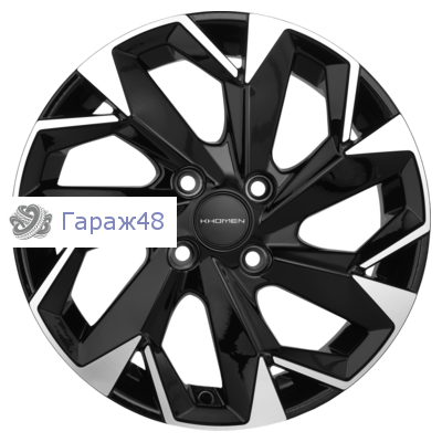 Khomen Wheels KHW1508 Cobalt R15 / 6J PCD 4x100 ET 39 ЦО 56.6 Литые Black-FP