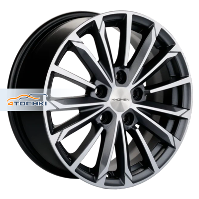 Khomen Wheels KHW1611 Actyon R16 / 6.5J PCD 5x112 ET 39.5 ЦО 66.6 Литые Gray-FP
