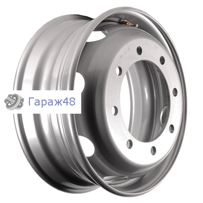 Asterro 8/275/221/140 R22.5 / 7.5J PCD 8x275 ET 140 ЦО 221 Штампованные Серебристый