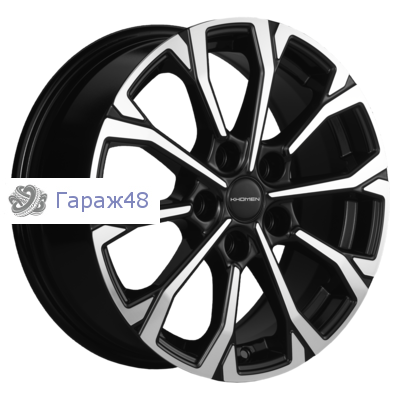 Khomen Wheels KHW1605 Octavia A5/Golf/Jetta R16 / 6.5J PCD 5x112 ET 46 ЦО 57.1 Литые Black-FP