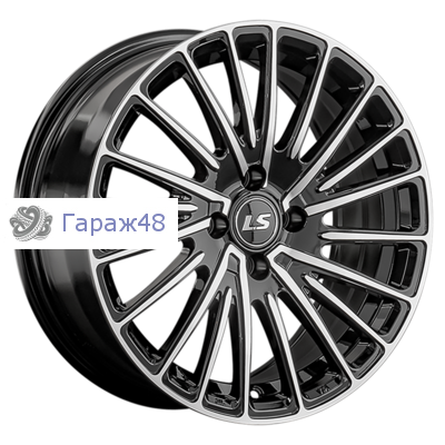 LS 1356 R15 / 6.5J PCD 4x98 ET 32 ЦО 58.6 Литые Черный с полированной лицевой поверхностью
