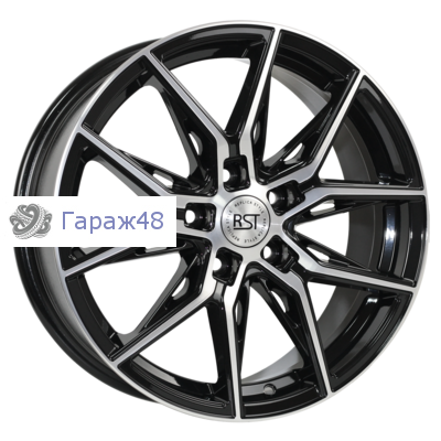 RST R247 R17 / 7J PCD 5x108 ET 40 ЦО 54.1 Литые Черный с полированной лицевой повехностью