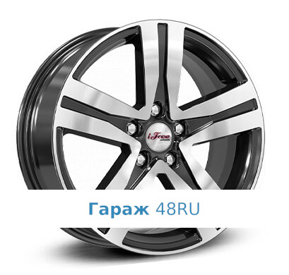 iFree Rebel R17 / 7J PCD 5x114.3 ET 50 ЦО 67.1 Литые Черный с полированной лицевой поверхностью