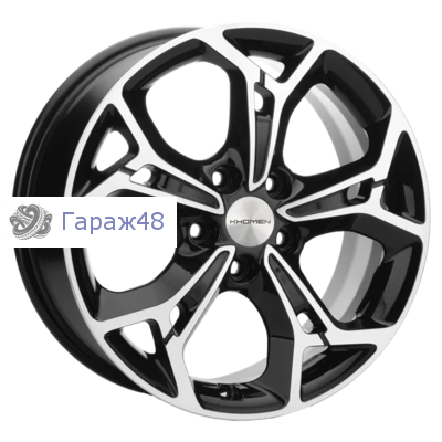 Khomen Wheels KHW1702 Forester R17 / 7J PCD 5x114.3 ET 48 ЦО 56.1 Литые Black-FP