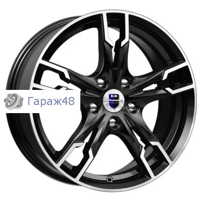 K&amp;K Солар-оригинал (КС875) R17 / 7J PCD 4x100 ET 43 ЦО 60.1 Литые Черный с полированной лицевой поверхностью