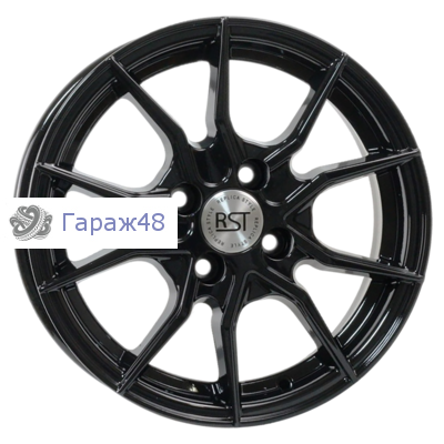 RST R014 Lada/Datsun R14 / 5.5J PCD 4x98 ET 33 ЦО 58.6 Литые Черный с полированной лицевой поверхностью