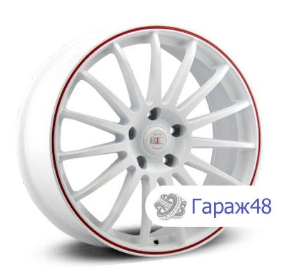 Alcasta M31 R17 / 7J PCD 5x114.3 ET 39 ЦО 60.1 Литые Белый с красным ободом