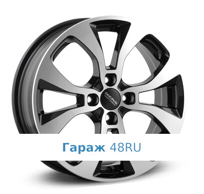 Skad KL-296 R16 / 6J PCD 4x100 ET 41 ЦО 60.1 Литые Черный с полированной лицевой поверхностью