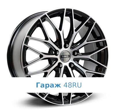 Neo 240 R20 / 8.5J PCD 5x114.3 ET 42 ЦО 67.1 Литые Черный с полированной лицевой поверхностью