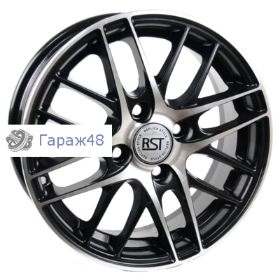 RST R004 R14 / 5.5J PCD 4x98 ET 35 ЦО 58.6 Литые Черный с полированной лицевой повехностью