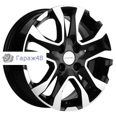 Khomen Wheels KHW1503 Lada Granta R15 / 6J PCD 4x98 ET 36 ЦО 58.5 Литые Black-FP