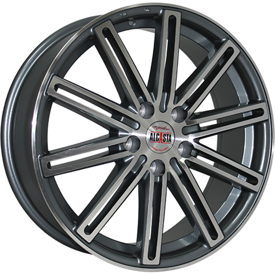 Alcasta M39 R16 / 6.5J PCD 5x114.3 ET 50 ЦО 66.1 Литые Графит матовый с полированной лицевой поверхностью