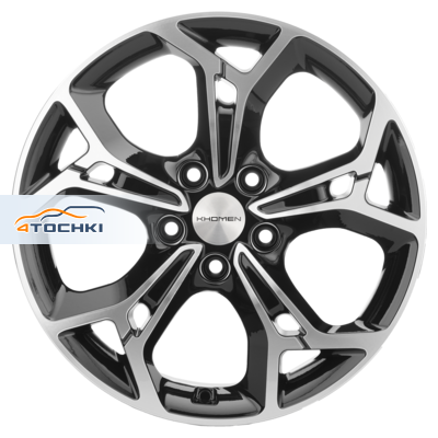 Khomen Wheels KHW1702 ASX R17 / 7J PCD 5x114.3 ET 46 ЦО 67.1 Литые Black-FP