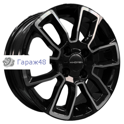 Khomen Wheels KHW1406 Honda Civic R14 / 5.5J PCD 4x100 ET 45 ЦО 56.1 Литые Black-FP
