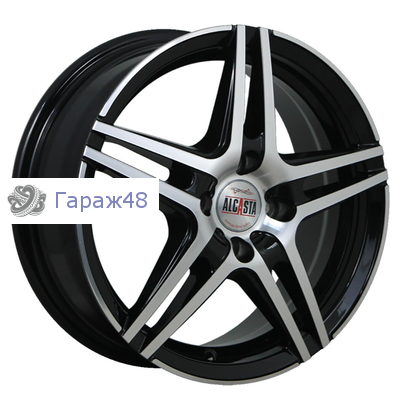 Alcasta M54 R16 / 6.5J PCD 5x114.3 ET 38 ЦО 67.1 Литые Черный с полированной лицевой поверхностью
