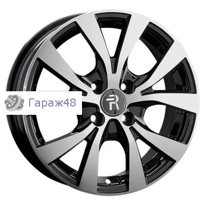 Replay VV393 R15 / 6J PCD 5x100 ET 40 ЦО 57.1 Литые Черный с полированной лицевой поверхностью