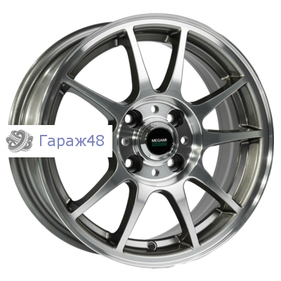Megami MGM5 R15 / 6J PCD 4x114.3 ET 40 ЦО 67.1 Литые Графит с полированной лицевой поверхностью