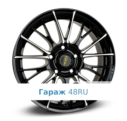 Dotz Rapier R16 / 7J PCD 4x108 ET 25 ЦО 65.1 Литые Черный с полированной лицевой поверхностью
