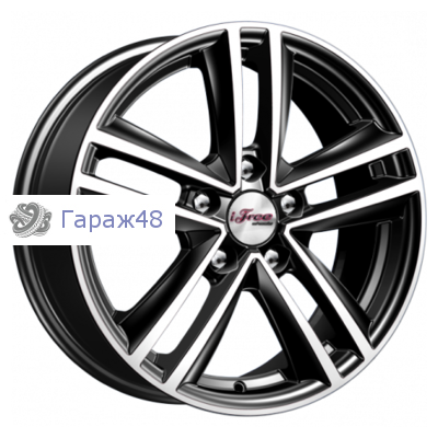 iFree Катар КС885 R16 / 6.5J PCD 5x100 ET 40 ЦО 67.1 Литые Черный с полированной лицевой поверхностью