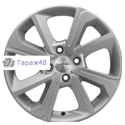 Khomen Wheels KHW1501 Logan/Sandero/Xray R15 / 6J PCD 4x100 ET 40 ЦО 60.1 Литые F-Silver