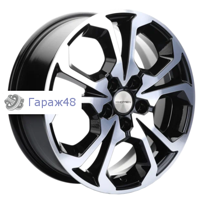 Khomen Wheels KHW1711 Haval F7/F7x R17 / 6.5J PCD 5x114.3 ET 40 ЦО 64.1 Литые Black-FP