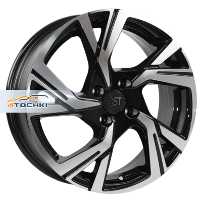 RST R156 R16 / 6J PCD 4x100 ET 41 ЦО 60.1 Литые Черный с полированной лицевой повехностью
