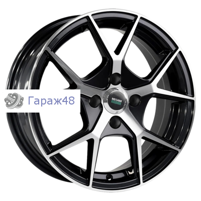 Megami MGM-18 R15 / 6J PCD 4x100 ET 50 ЦО 60.1 Литые Черный с полированной лицевой поверхностью