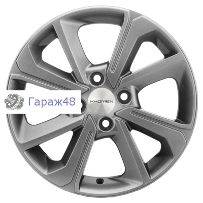 Khomen Wheels KHW1501 Logan/Sandero/Xray R15 / 6J PCD 4x100 ET 40 ЦО 60.1 Литые G-Silver