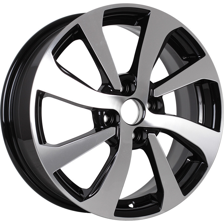 K&amp;K ZV Vesta КС893 R16 / 6J PCD 4x100 ET 50 ЦО 60.1 Литые Черный с полированной лицевой поверхностью