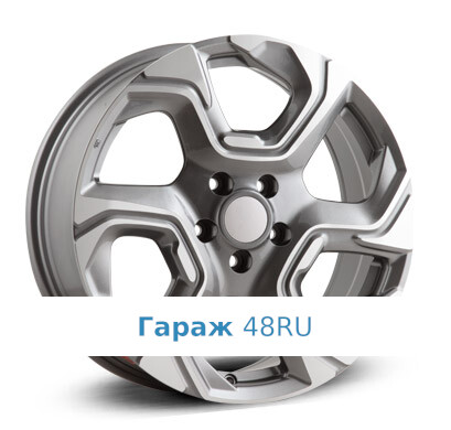 LegeArtis H519 R18 / 7.5J PCD 5x114.3 ET 45 ЦО 64.1 Литые Графит с полированной лицевой поверхностью