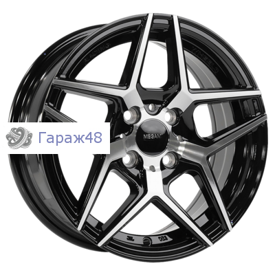 Megami MGM31 R14 / 6J PCD 5x100 ET 35 ЦО 57.1 Литые Черный с полированной лицевой поверхностью