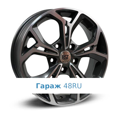 RST R016 R16 / 6J PCD 5x114.3 ET 43 ЦО 67.1 Литые Графит с полированной лицевой поверхностью