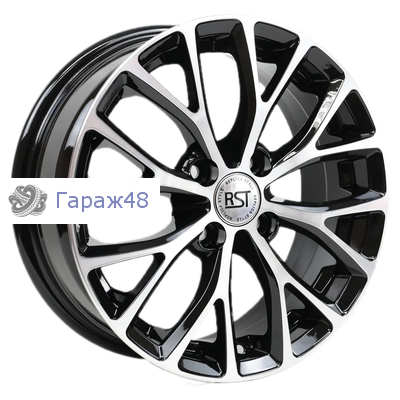 RST R015 Rio, Solaris R15 / 6J PCD 4x100 ET 48 ЦО 54.1 Литые Черный с полированной лицевой повехностью