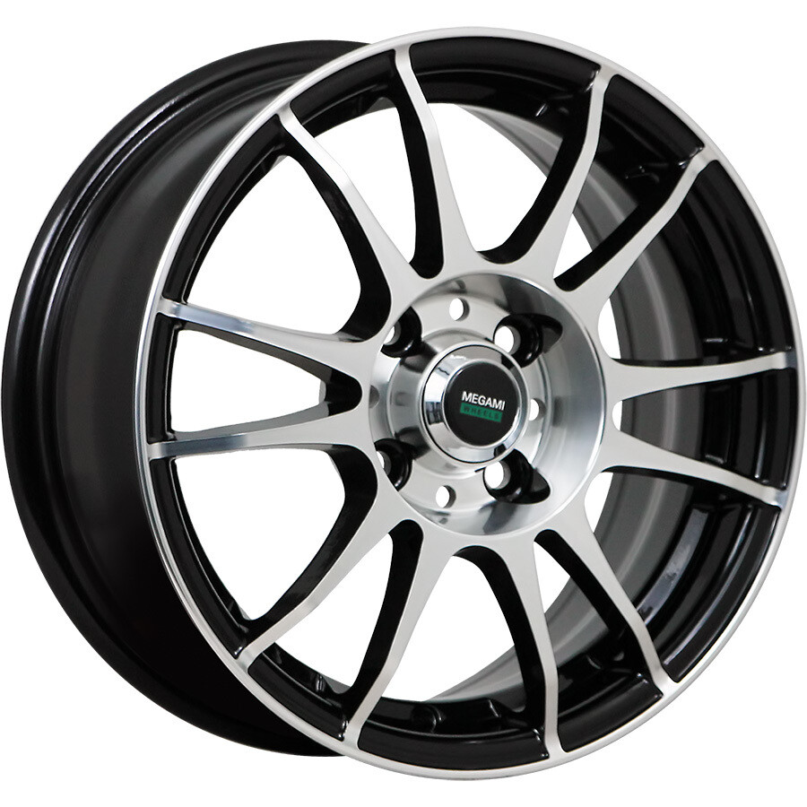 Megami MGM-3 R15 / 6J PCD 5x100 ET 38 ЦО 57.1 Литые Черный с полированной лицевой поверхностью