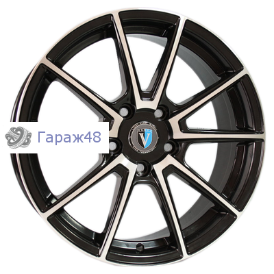 Venti 1704 R17 / 7J PCD 5x114.3 ET 45 ЦО 67.1 Литые Черный с полированной лицевой повехностью