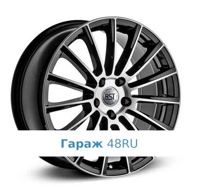 RST R108 R18 / 8J PCD 5x108 ET 42.5 ЦО 63.4 Литые Черный с полированной лицевой поверхностью