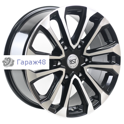 RST R058 (Fortuner/Hilux) R18 / 7.5J PCD 6x139.7 ET 30 ЦО 106.1 Литые Черный с полированной лицевой повехностью