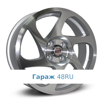 Alcasta M42 R17 / 7J PCD 5x114.3 ET 50 ЦО 64.1 Литые Серебристый с полированной лицевой поверхностью